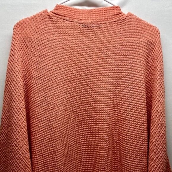 Fashion Brand Women's XL Open Front Cardigan Knit Kimono Wrap Salmon Pink NWT - Picture 4 of 12